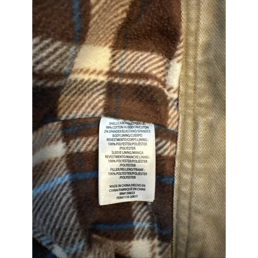 Cody James Boys Western Boys Jacket XL Tan Fleece Lined Canvas Barn Cowboy Ranch